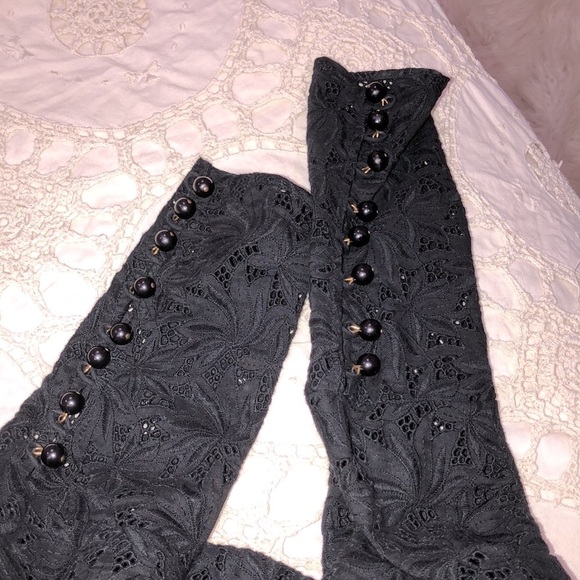 Tracy Reese New York size 4 black lacey boho top - Picture 6 of 10